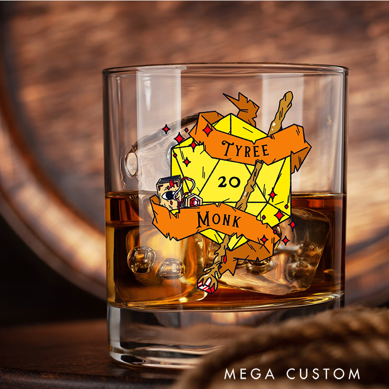 Personalized Rpg Character Whiskey Glasses Custom Game Lover Whiskey Glass Geek Nerd Game Enthusiasts Gifts