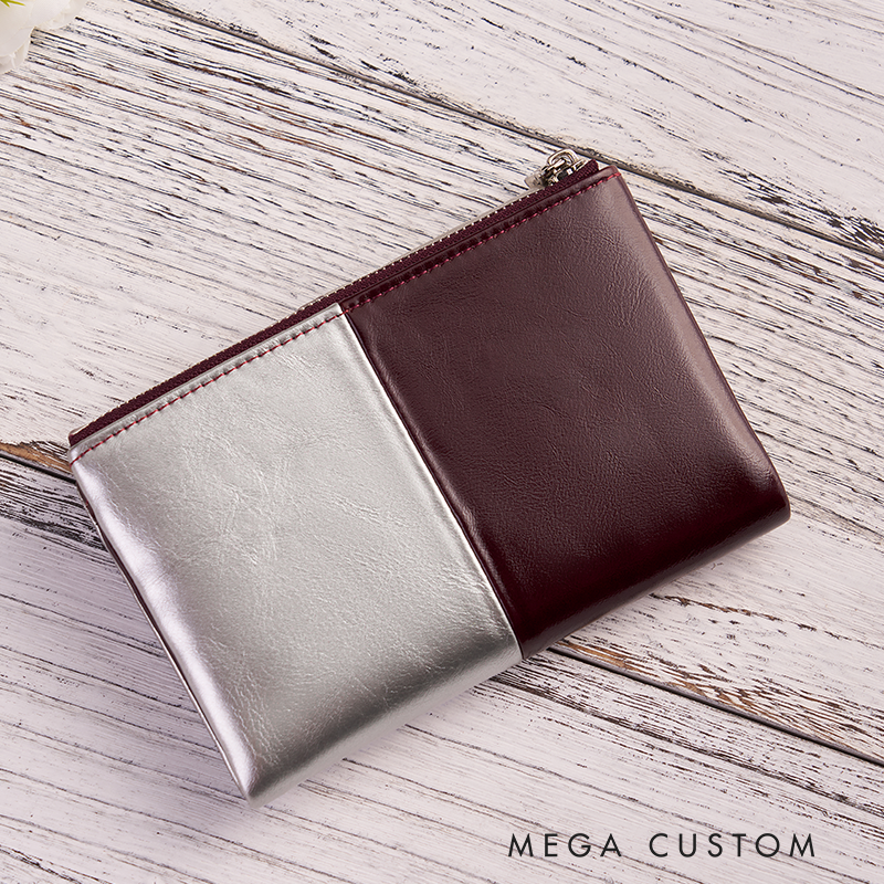 Personalized Womens Leather Wallet Custom Women's Wallet with Name Women's Purse with Engraving Birthday Gift for Mom Gift for Her