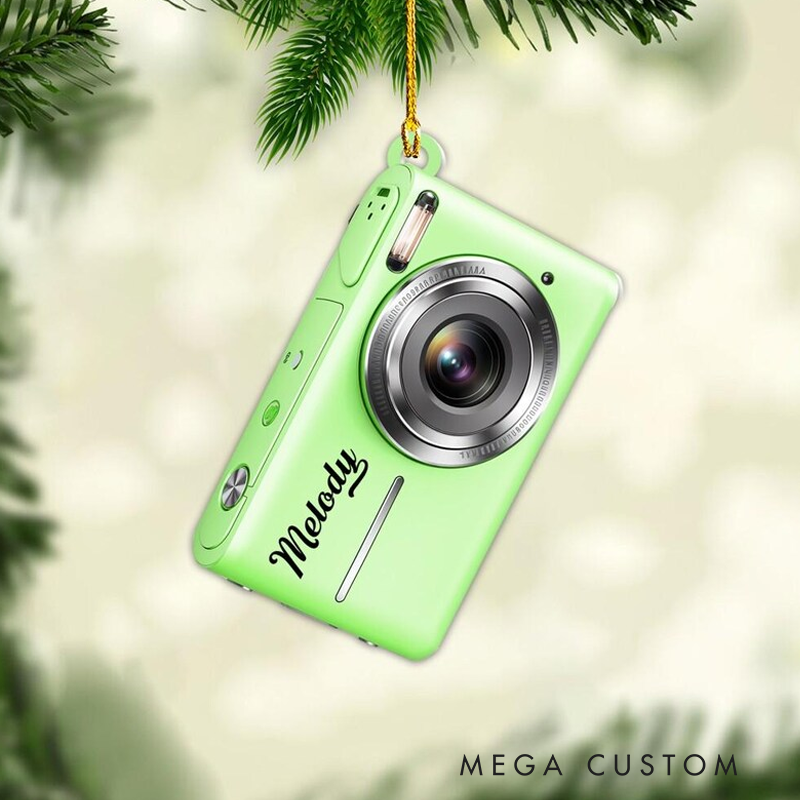 Personalized Camera Ornament Custom Photographer Christmas Gift