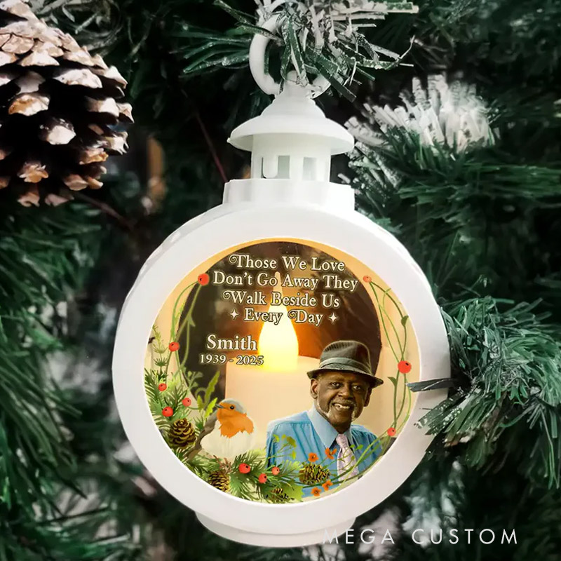 Personalized Candlelight Lantern Ornament Custom Photo Night Light Although You Cannot See Me I'm Always With You