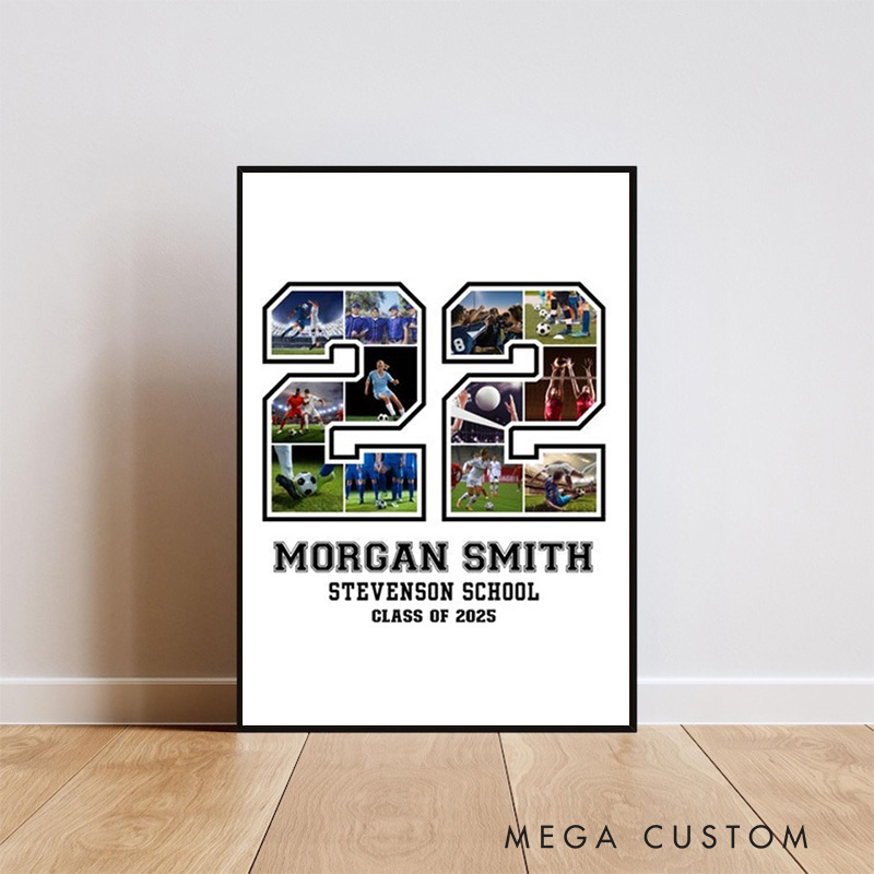 Personalized number Caricature from Photo Wall Art Poster Without Frame Funny Hand Drawn Style Art Gift for Baseball Fans and Athletes 