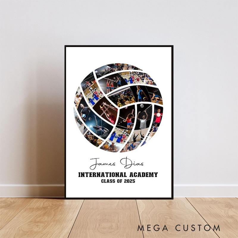 [Copy]Personalized Volleyball Caricature from Photo Wall Art Poster Without Frame Funny Hand Drawn Style Art Gift for Baseball Fans and Athletes 