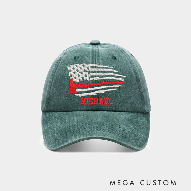 Personalized Fire Department Embroidered Baseball Cap with Custom Firefighter Cap Design Thoughtful Gift for Firefighters