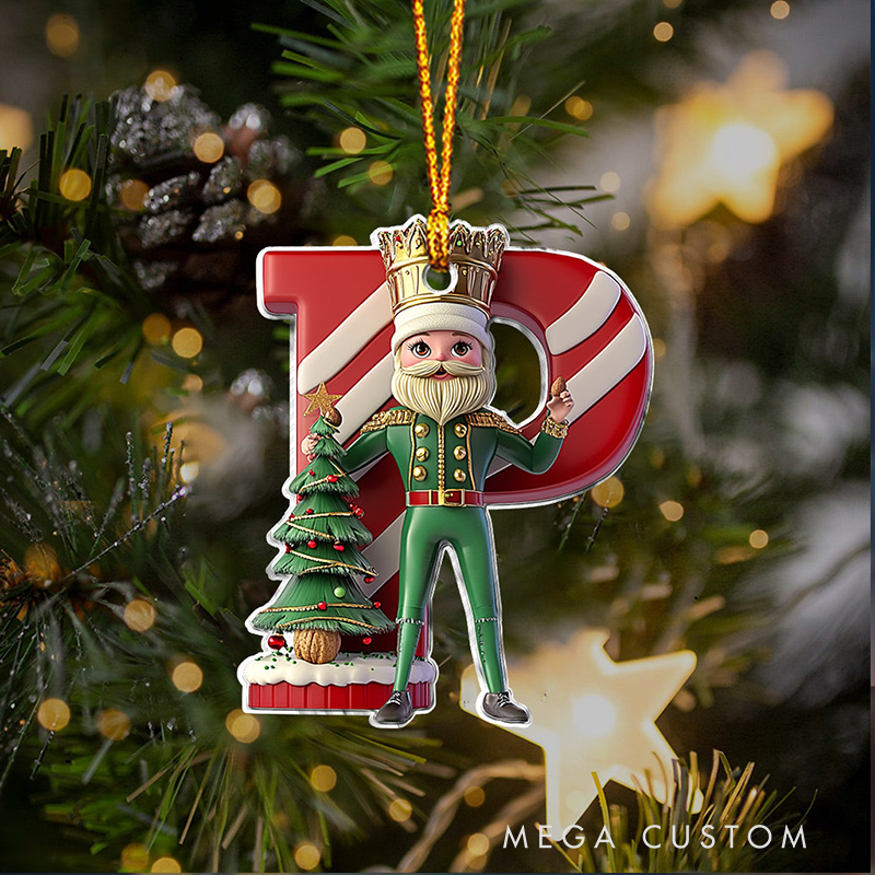  Personalized Merry Christmas Alphabet Kid Christmas Ornament