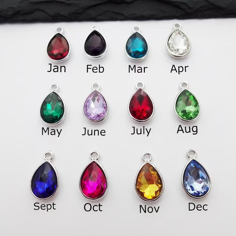 Personalised Gardening Birthstone Keyring Gift for Gardener Garden Gifts Name Flower Charm Keychain Gift for Florist