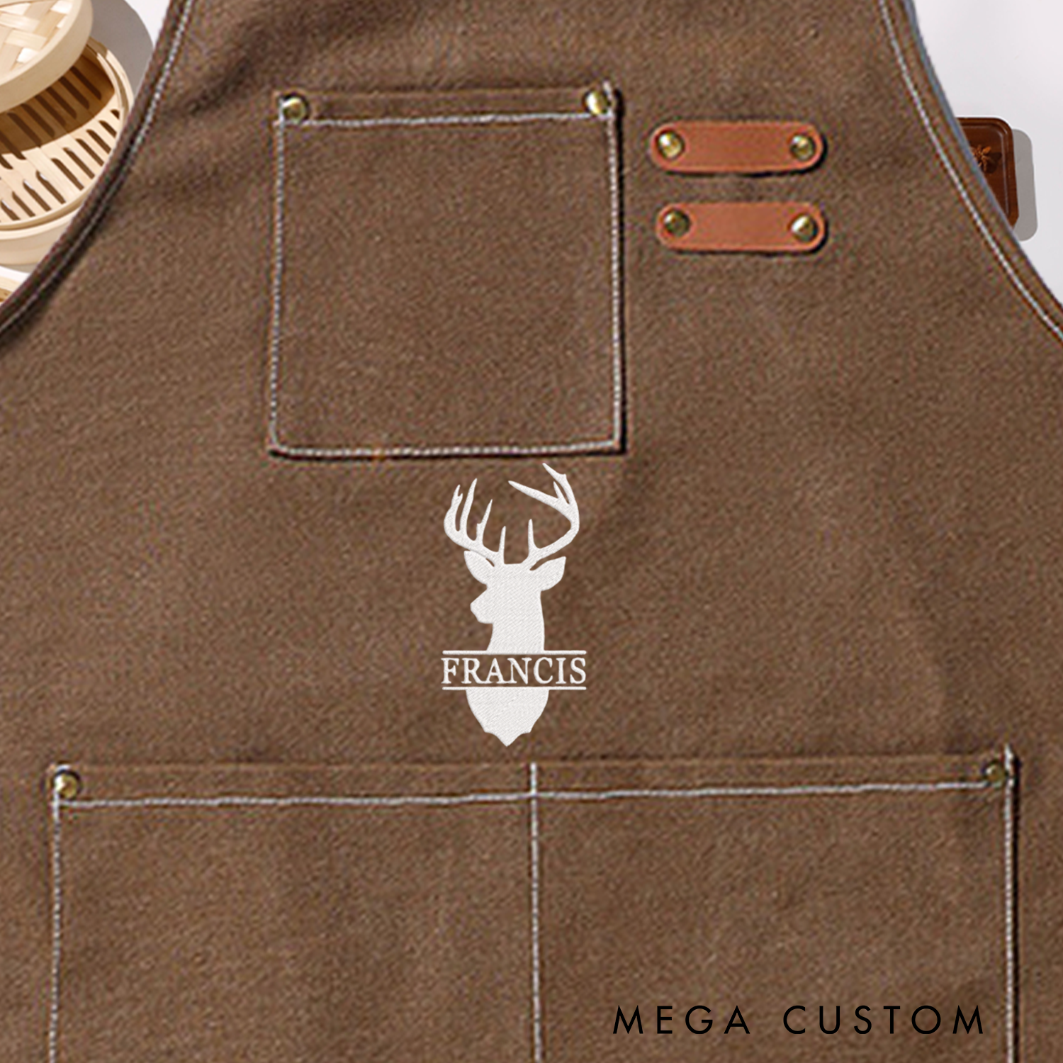 Personalized Embroidered Hunting Lovers Apron Hunter or Outdoor Cooking Enthusiast Apron Gift for Outdoor Barbecue Lovers