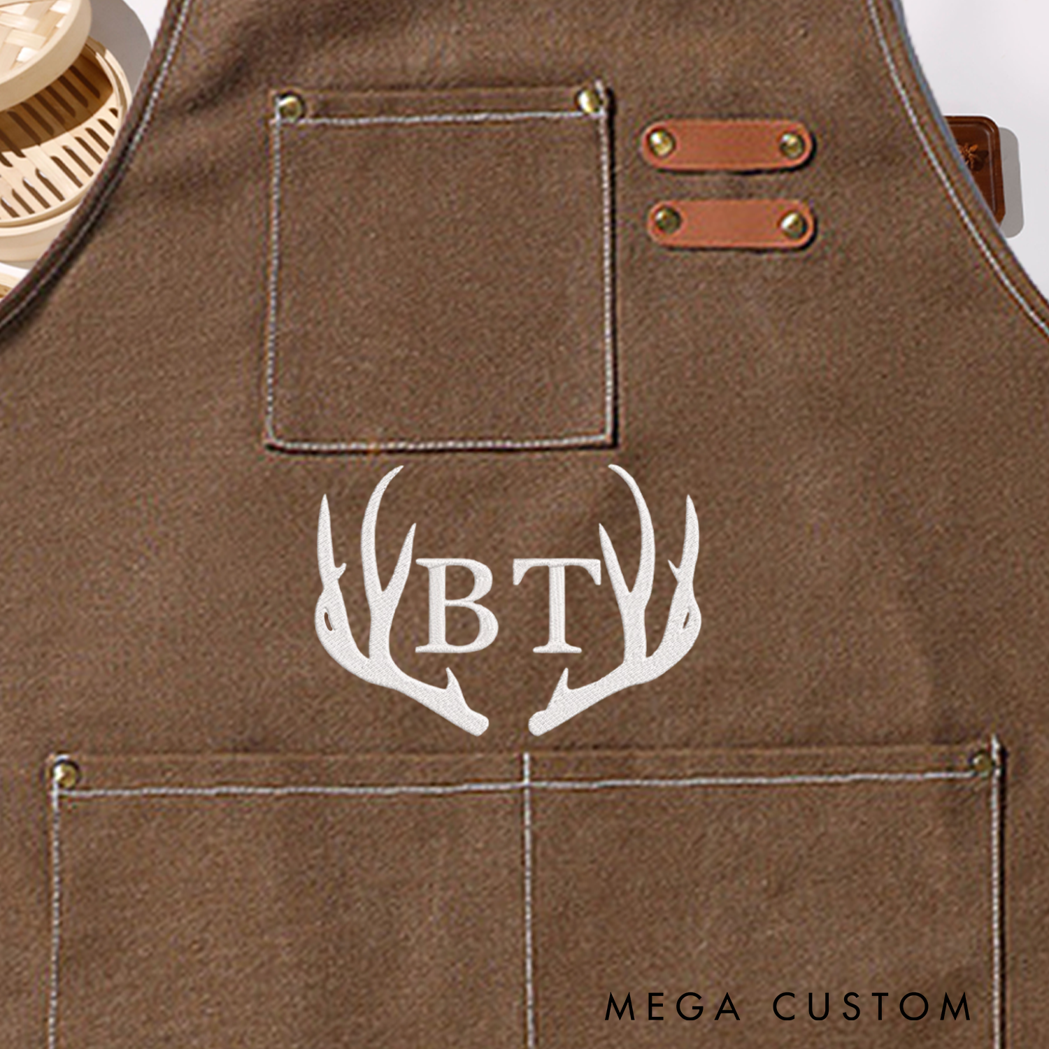 Personalized Embroidered Hunting Apron Hunter or Outdoor Cooking Enthusiast Apron Gift for Outdoor Barbecue Lovers