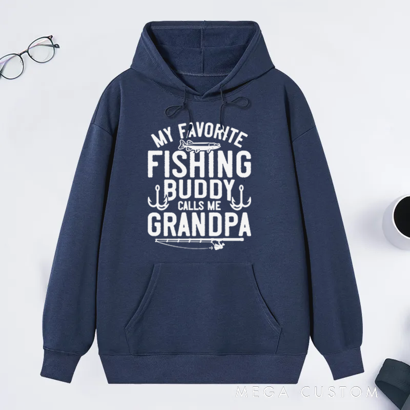 Personalized Funny Fishing Hoodie My Favorite Fishing Buddy Hoodie Fishing Gift Perfect Gift for Fishing Enthusiast