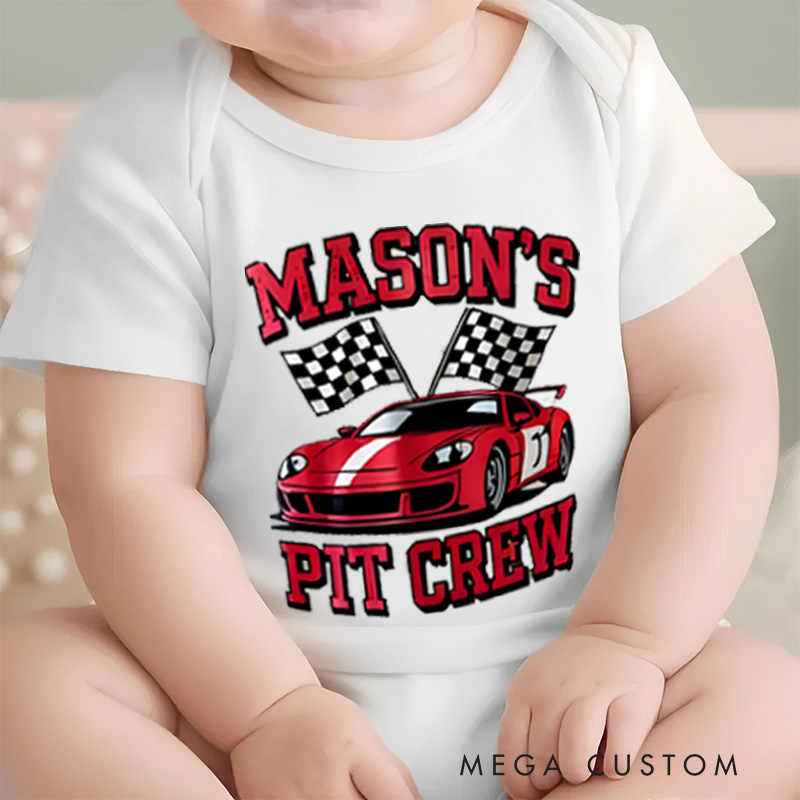 Personalized Race Car Birthday Matching Shirts Two FastBirthday Baby Bodysuit
