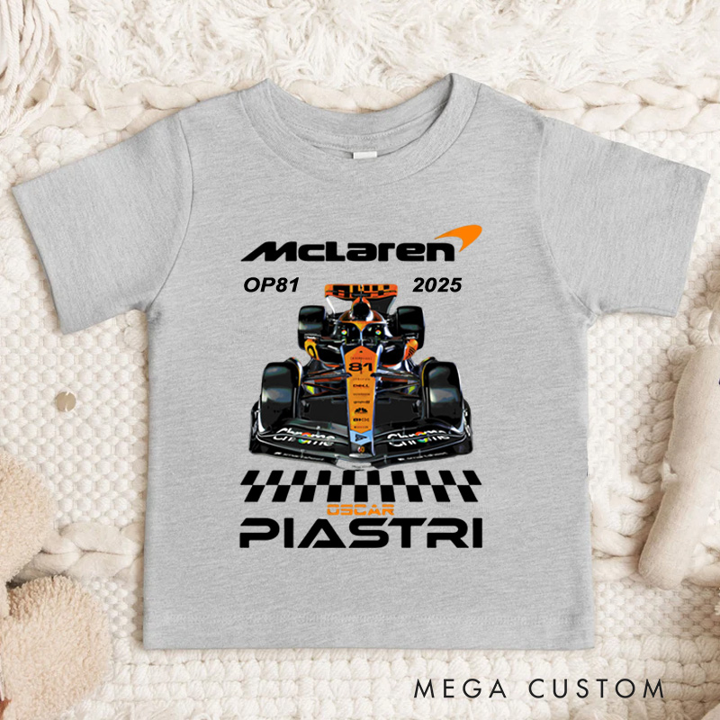 Personalized Oscar Piastri OP81 Kids T-Shirt Birthday Christmas Gift for Kids