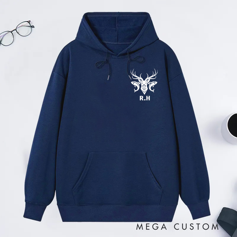 Personalized American Flag Hunting Hoodie Deer Hunting Hoodie Sweatshirt Outdoor Sports Gift