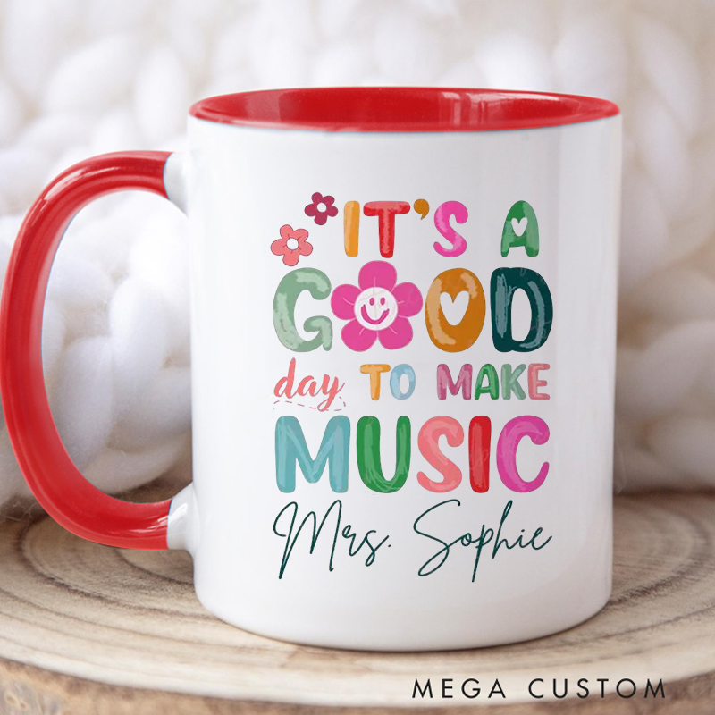 Personalized Name It's a Good to Make Music Mug for Music Lover Mug