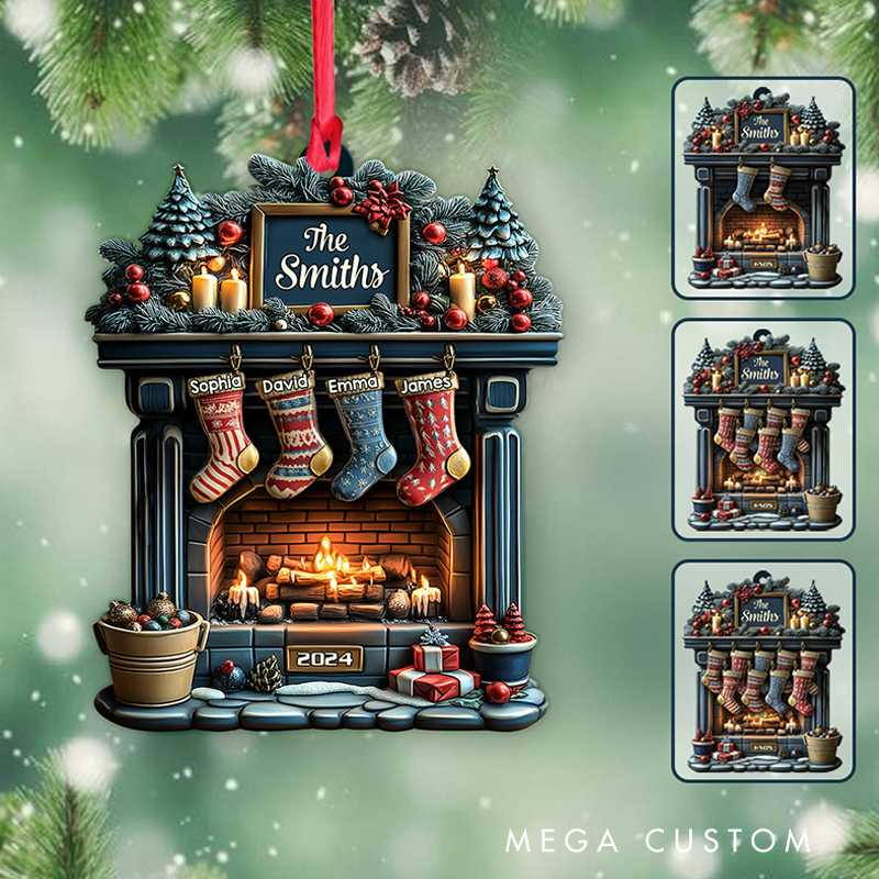 Personalized Name Merry Christmas Family Ornament Custom Christmas Gift Personalized Xmas Gift