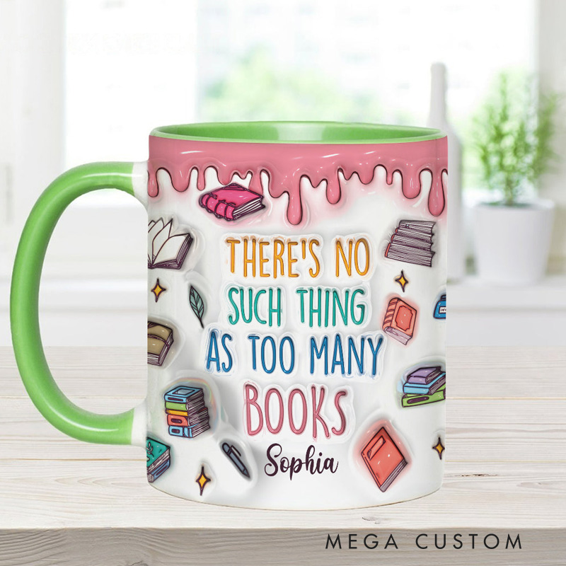 Personalized Yes I Do Need All These Books Mugs Custom Book Accent Mug with Name Bookworm Coffee Cup for Reader Book Lover Librarian Gift