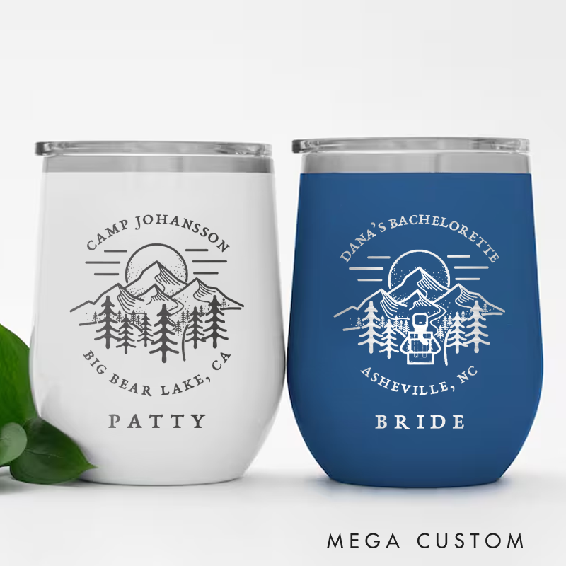 Personalized Mountain Trailblazer Tumbler Hiking Camping Wine Tumblers Outdoor Adventure Tumbler