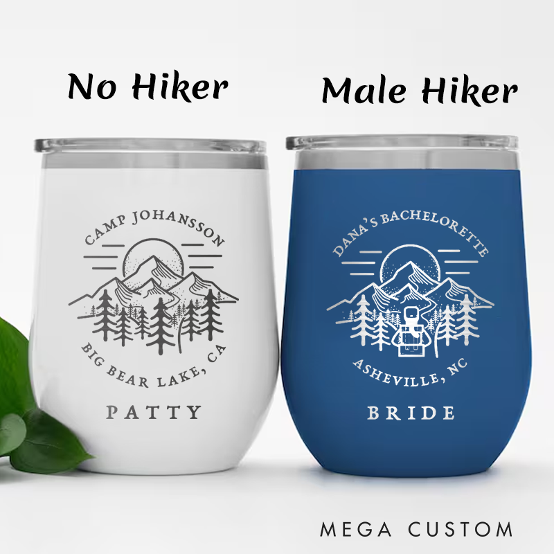 Personalized Mountain Trailblazer Tumbler Hiking Camping Wine Tumblers Outdoor Adventure Tumbler
