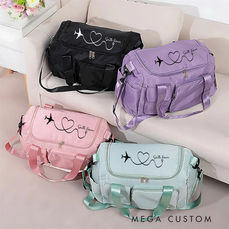 Personalized Destination Travel Bag Gift for Travel Enthusiasts 