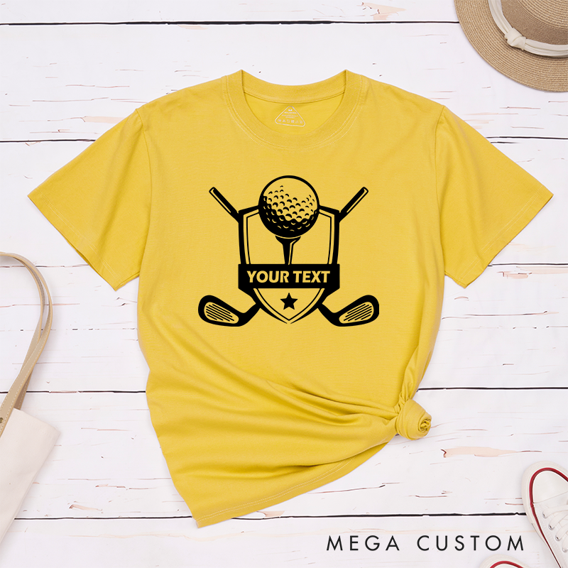 Personalized Golf T-Shirt with Custom Message Unique Gift for Golfers Custom Golf Apparel for Men and Women