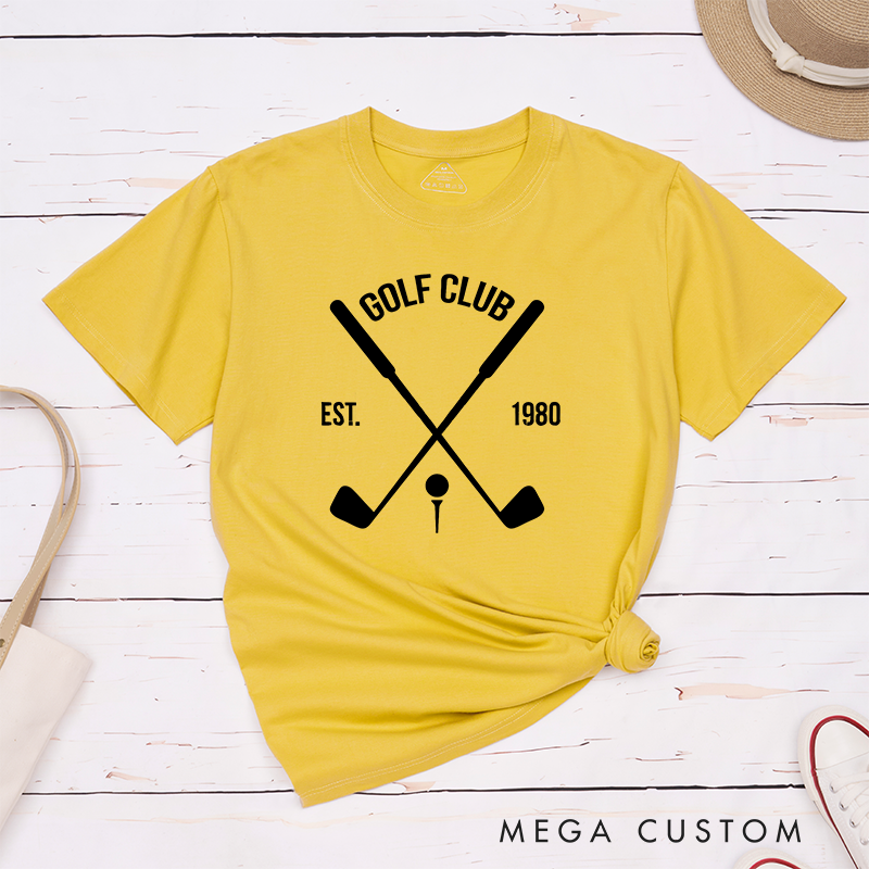 Personalized Golf Club T-shirt with Custom Year Unique Golf Gift Custom Golf Shirt for Men and Women