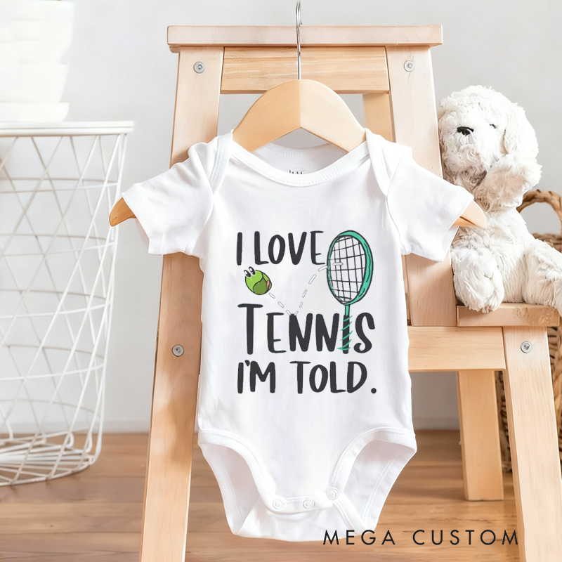 Personalized I Love Basketball I'm Told Baby Bodysuit Baby Romper Sports Baby Gift