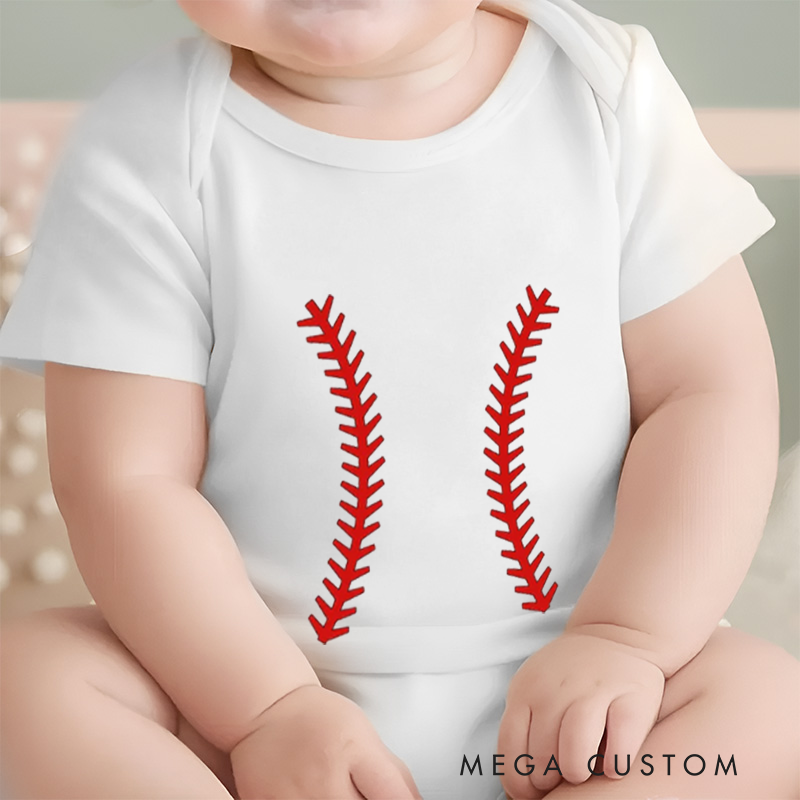 Personalized Soccer Baby Onesie with Unique Double‑Sided Print Design, Soft Cotton Fabric and Editable Name & Number