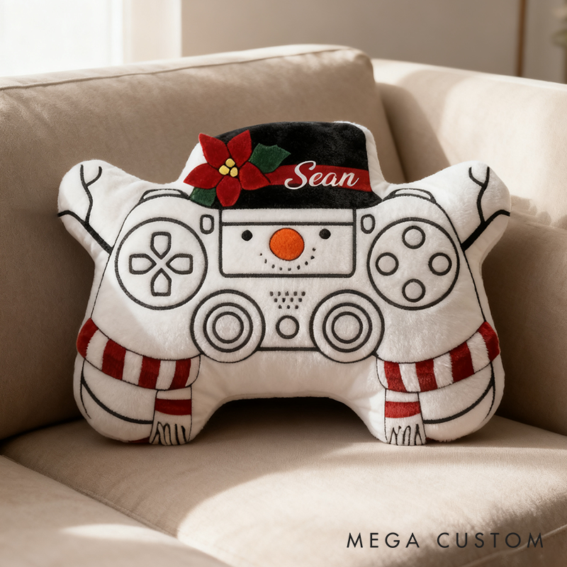 Personalized Game Controller Pillow Game Player Pillow Christmas Gamer with Name Christmas Gift for Kid Game Gamer Lover