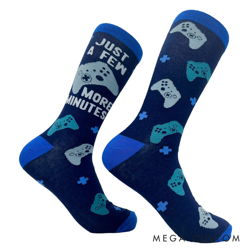 Personalized Just a Few More Minutes Video Gamer Sock Game on Socks I'm Gaming Gaming Controller Funny Socks Gifts for Him Geek