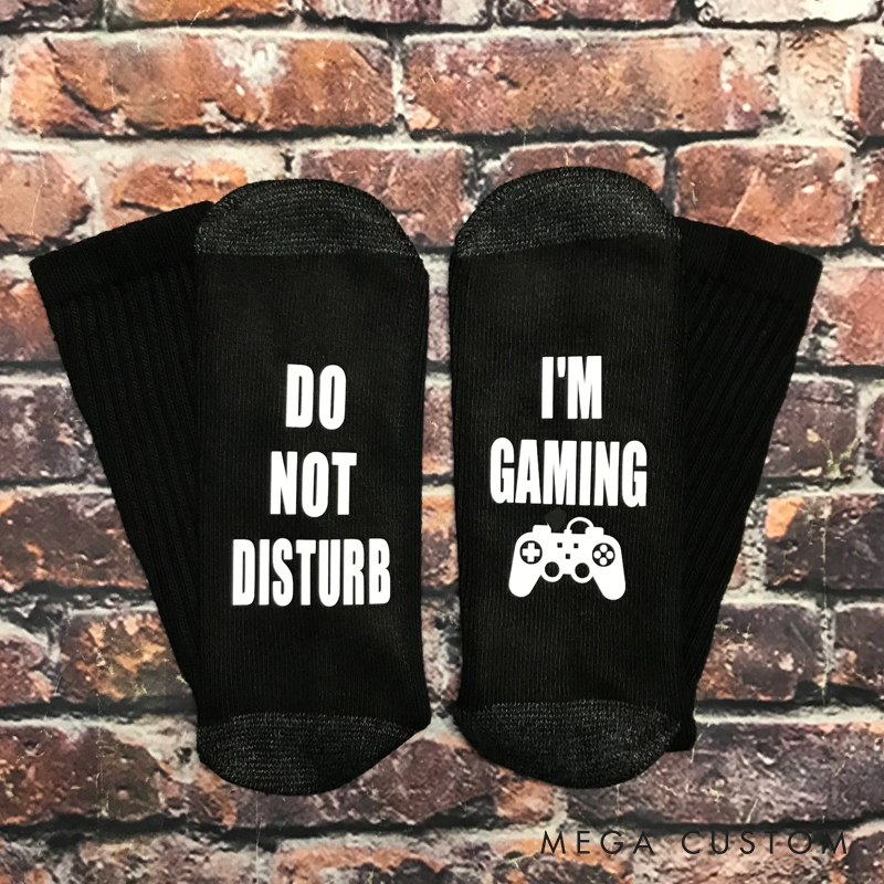 Personalized Gamer Gift I'm Gaming Do Not Disturb Socks I'm Gaming Socks Gaming Controller Socks Gift for Game Geek Lover