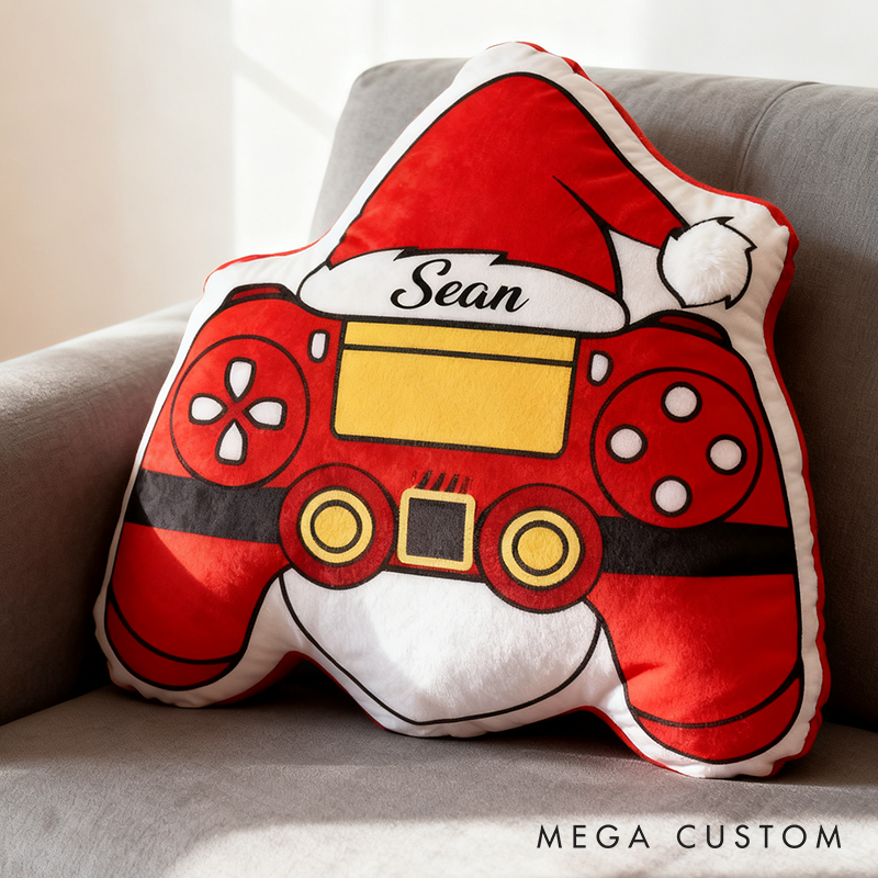 Personalized Game Controller Pillow Game Player Pillow Christmas Gamer with Name Gift for Kid Gamer Lover
