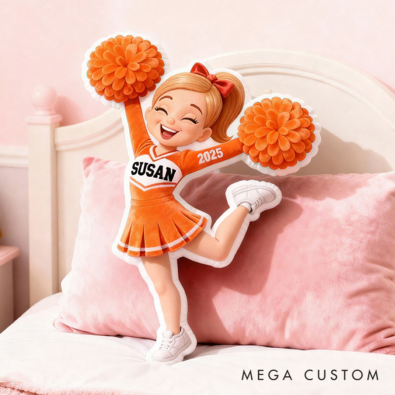 Personalized Cheerleading Spirit Pillow with Custom Name and Year for Cheer Fans and Athletes