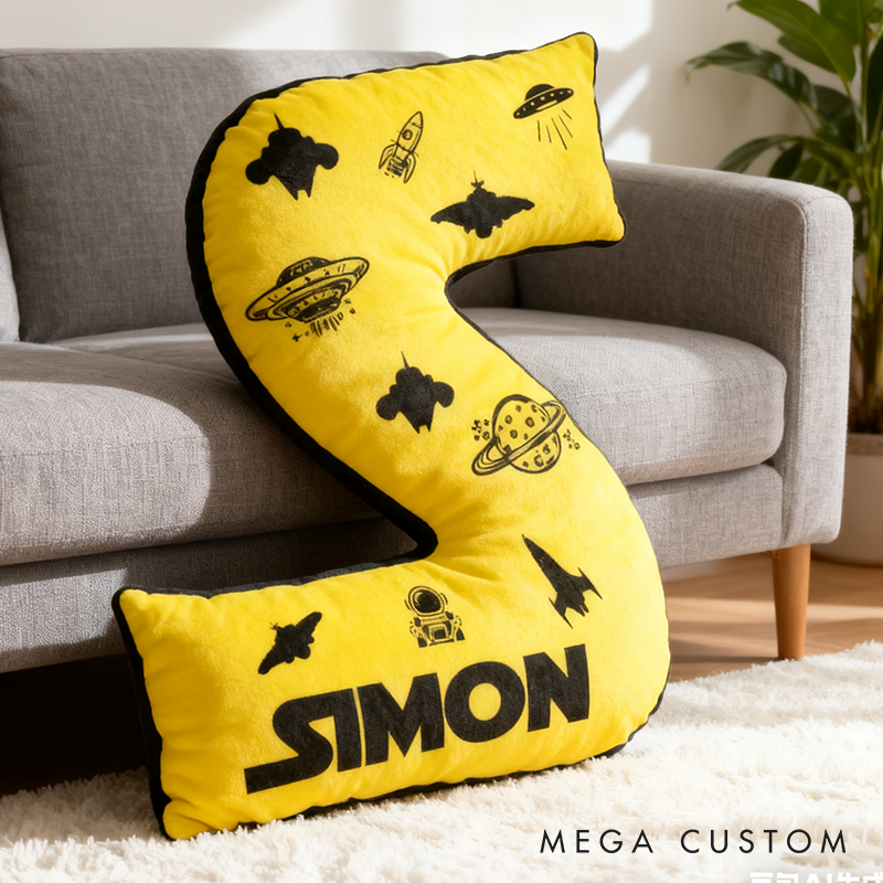 Personalized Space Themed Pillow Space and Science Fiction Enthusiasts Kid Pillow Gift for Geek Nerd Lover