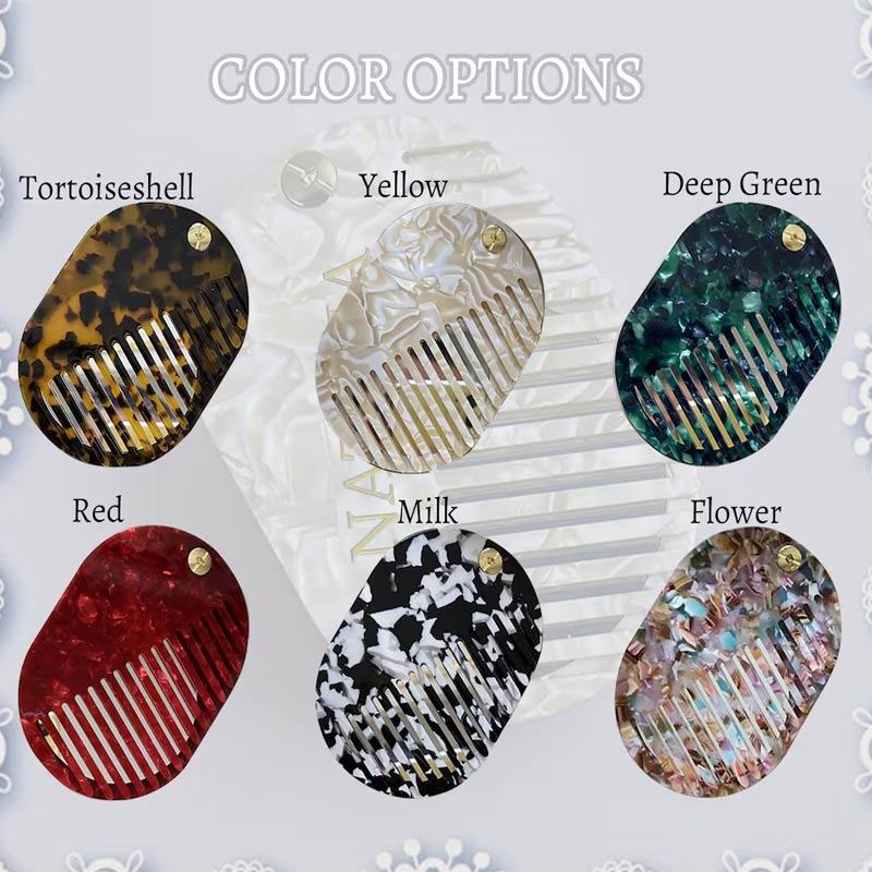 Personalized Name Comb with Mirror Personalized Acetate Hair Comb Engraved Travel Compact Mirror for Travel Lovers