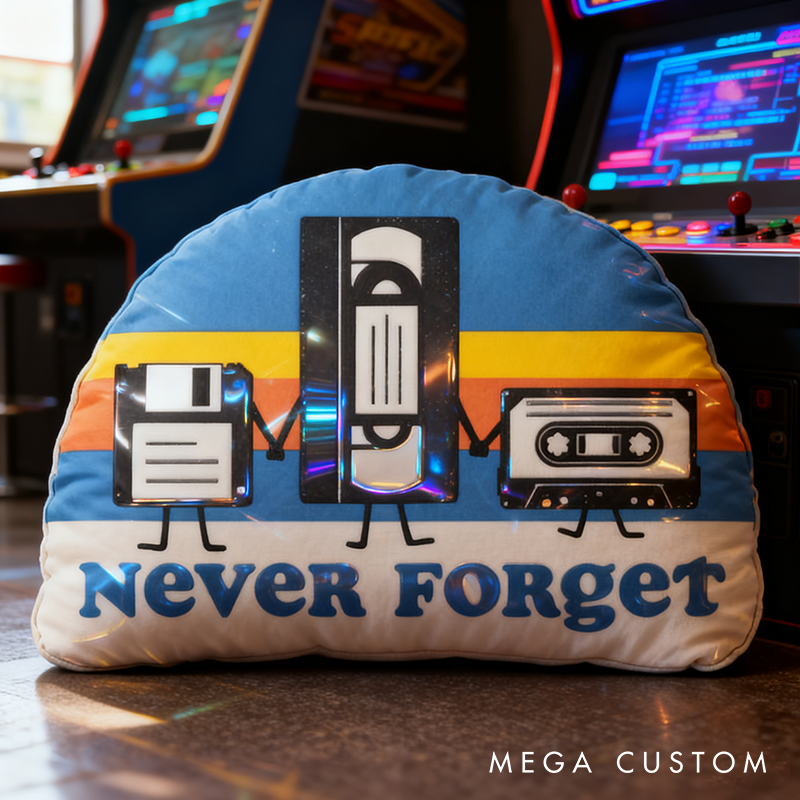 Personalized Retro Pillow Vintage Cassette Tape Pillow Floppy Disk Tape Pillow Retro 90s 80s Tech Lover Pillow Gifts for Geek