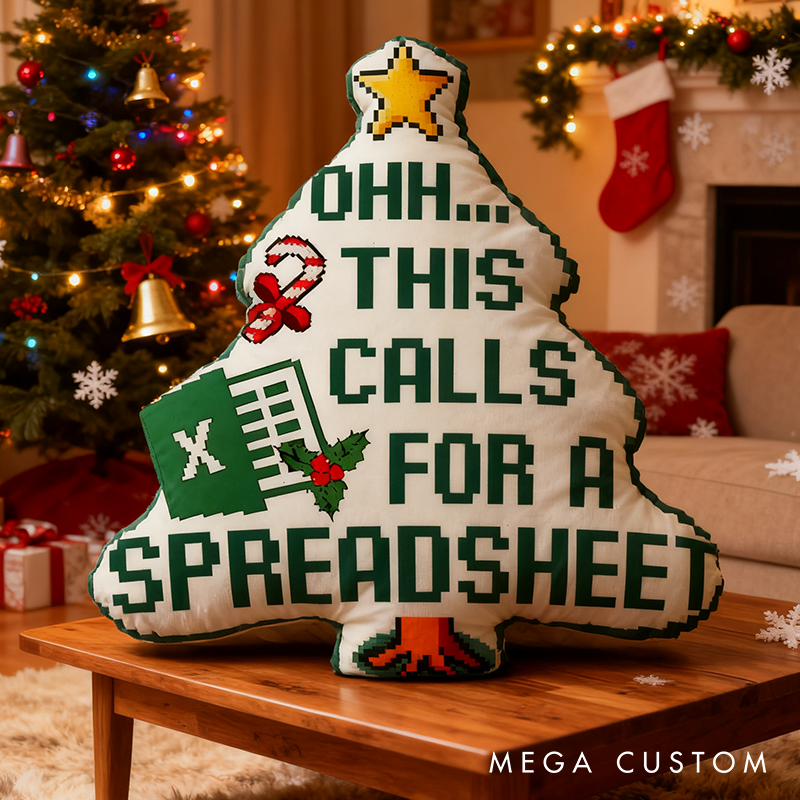 Personalized This Calls for a Spreadsheet Pillow Holiday Spreadsheet Pillow the Office Inspired Meme Pillow Funny Geek Data Lovers Christmas Gift