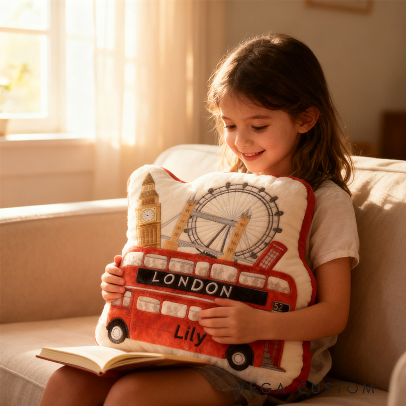 Personalized Graphic 3D Print London Adventure Pillow for Travel Lovers