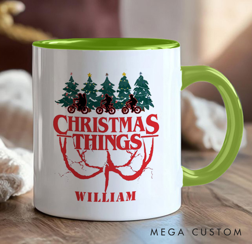 Personalized Christmas Things Cyclist Coffee Mug Funny Bicycle Gift Lover Mug Cyclist Gift Mountain Biker Gift Cycling Gift Bike Gift Bicyclist Mug Colour Options Available