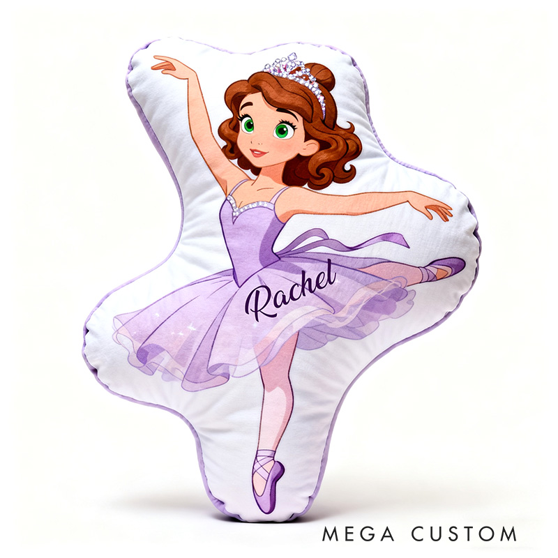 Personalized Cartoon Ballet Dancer Shaped Pillow for Dance Lovers Pillow Christmas Gift for Kids