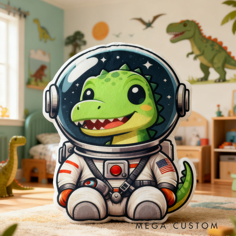 Personalized Animal Astronauts with Name Graphic 3D Print Pillow Christmas Gift for Kids Birthday Gift