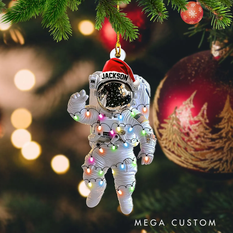 Personalized Astronaut Ornament Space Planet Christmas Ornament Solar System Gift Outer Space Ornament Astronaut Gift for Kid