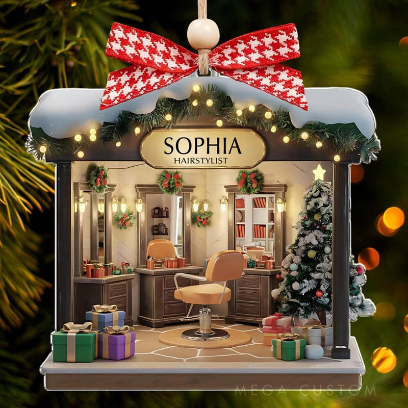 Personalized Hair Salon Christmas Decor for Her for Him