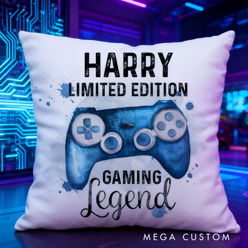 Personalised Gaming Cushion Pillows Custom Gamer Pillow Gamer Room Decor Game Geek Nerd Lover
