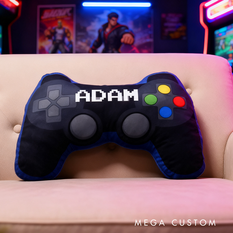 Personalised Gaming Cushion Pillows Custom Gamer Pillow Gift for Game Geek Lover