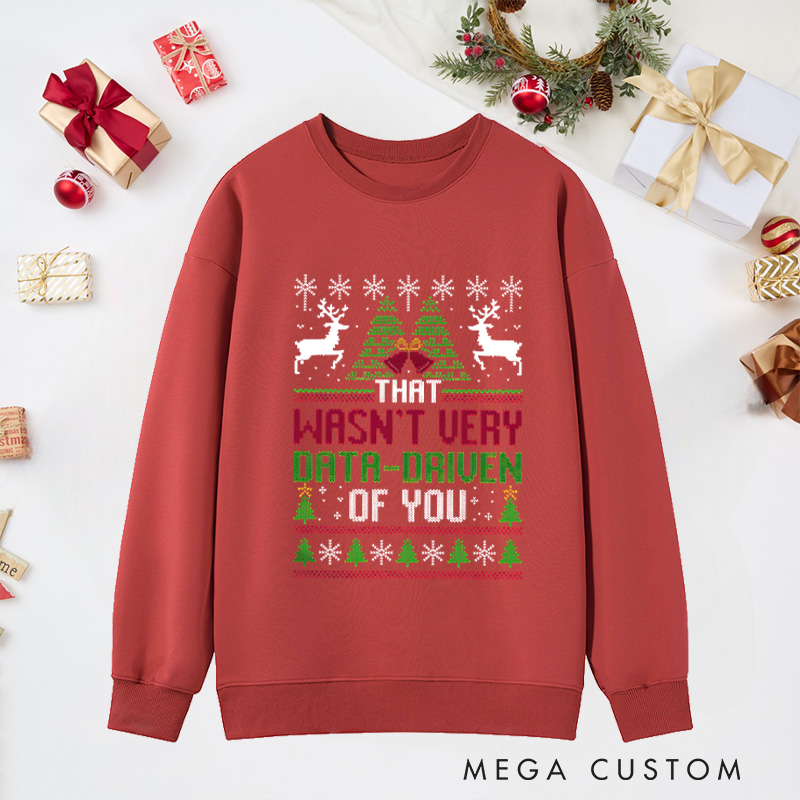Personalized Data Engineers Christmas Sweatshirt Behavior Specialist Sweatshirt Data Analysis Ugly Sweatshirt Christmas Gift for Geek Nerd