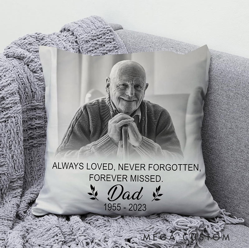Personalized Memorial Photo Pillow Custom Double-Sided Printed  Throw Pillows Remembrance Gifts for Loss of Loved One in Heaven 