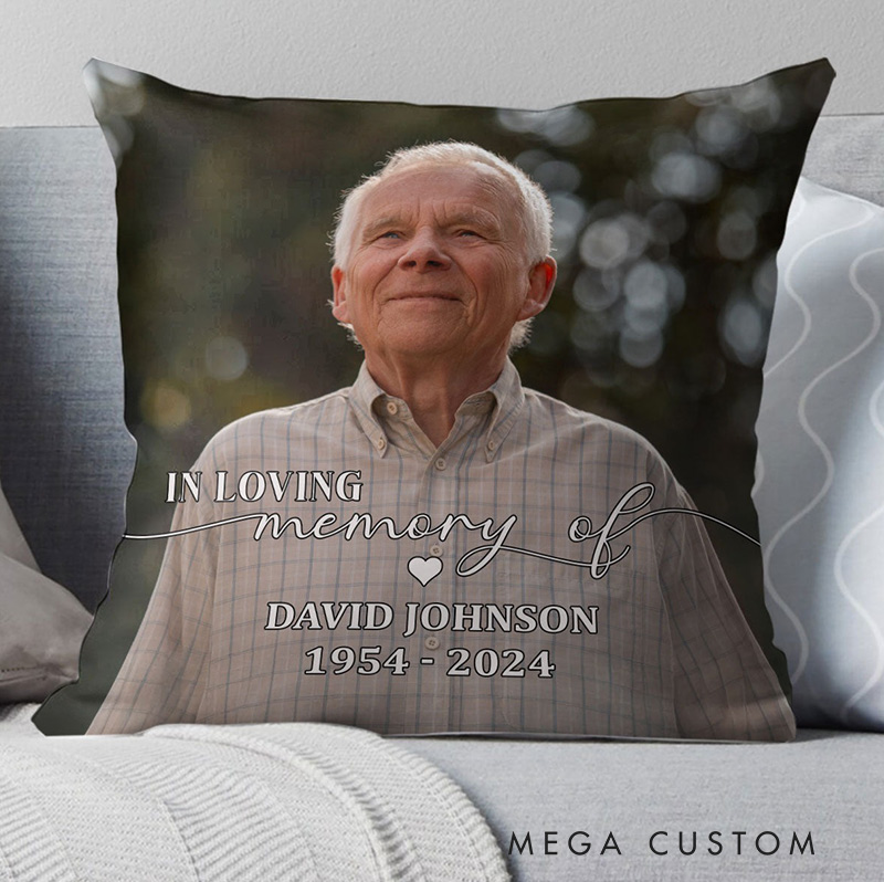 Personalized Memorial Photo Pillow Custom Double-Sided Printed  Throw Pillows In Loving Memory of Remembrance Gifts for Loss of Loved One