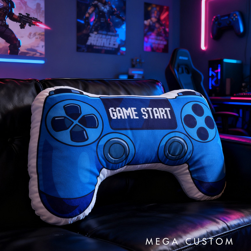 Personalized Game Controller Pillow Christmas Gift for Gamer Geek Video Game Gift Controller Pillow Cushion Game Room Living Room Bedroom Decor