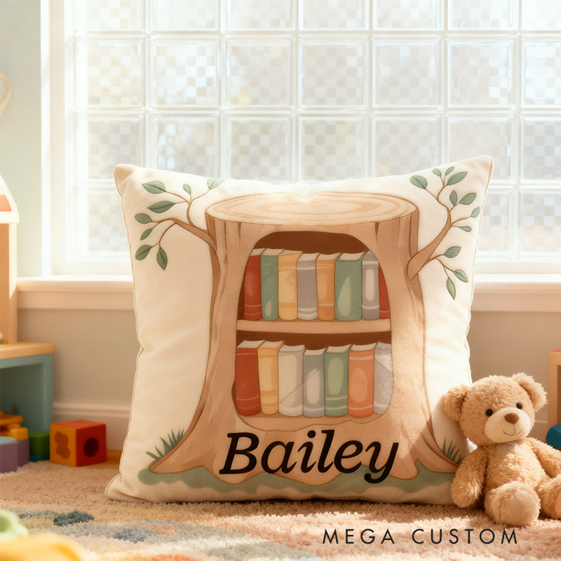 Personalized Storytime Tree Pillow Graphic 3D Print Pillow for Reading Lovers