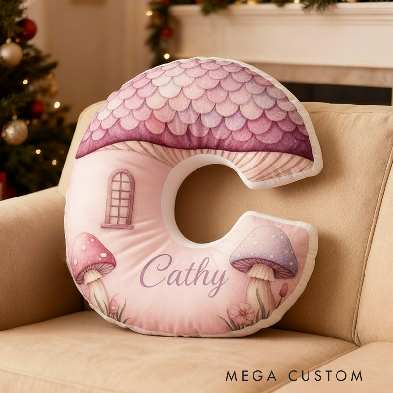 Personalized Initial Pillow Custom Name House Pillow Gift for Kids Family Housewarming Gift