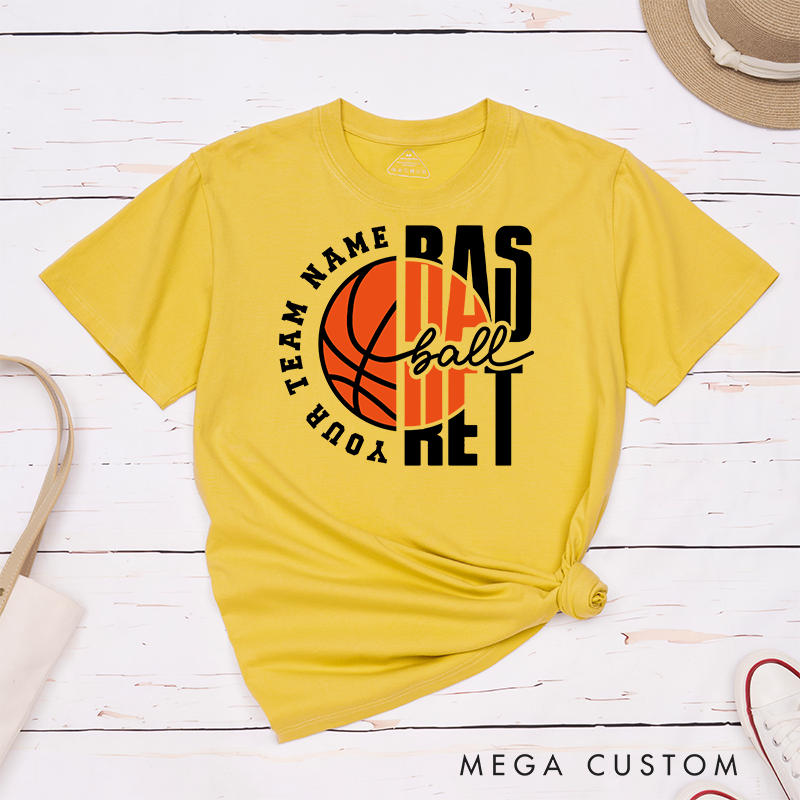 Personalized Basketball Team T-Shirt with Custom Name for Men and Women