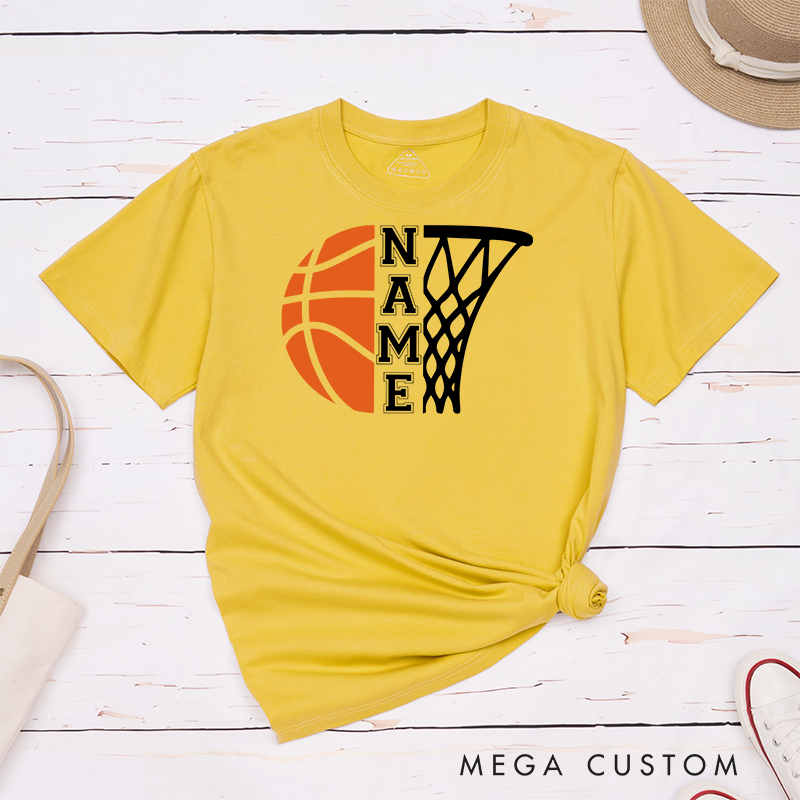 Personalized Basketball T-Shirt with Your Name for Men and Women